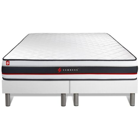 Ensemble matelas sommier Form 160 x 200 cm - Couleur : Blanc
