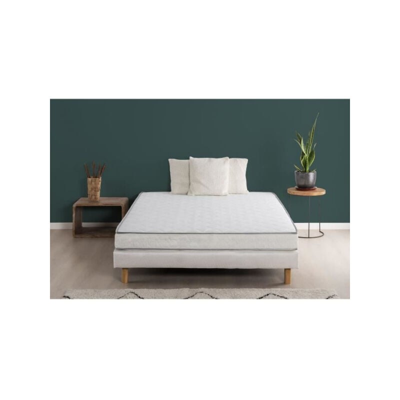 Les Tendances - Ensemble matelas + sommier 140 x 190cm - Mousse a mémoire de forme - deko dream Koysi
