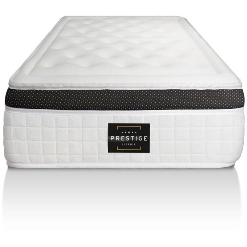 Ensemble matelas sommier Privilège 120 x 200 cm - Couleur : Noir