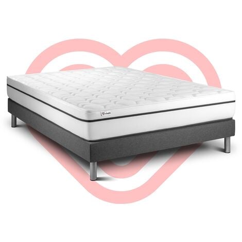 EMMA - Matelas 160 x 200 Original 160x200 cm + sommier Selfkit anthracite