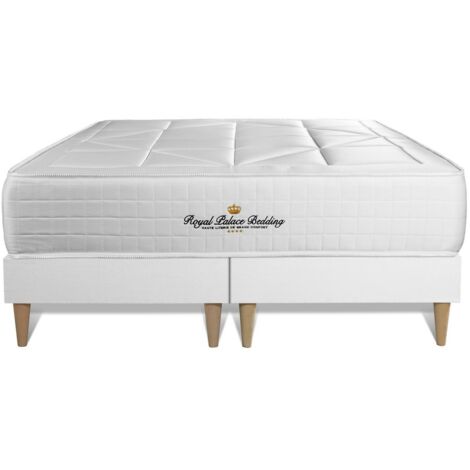 Ensemble matelas sommier Windsor 160 x 200 cm – Épaisseur 26 cm – Confort équilibré – Indépendance de couchage excellente – Royal Palace Bedding