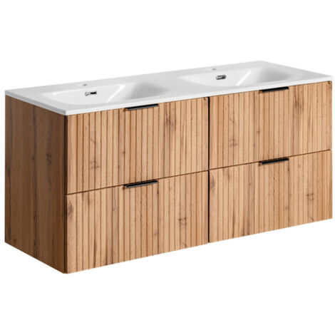 Ensemble meuble double vasques 120 cm - Georgia Oak - Livraison gratuite