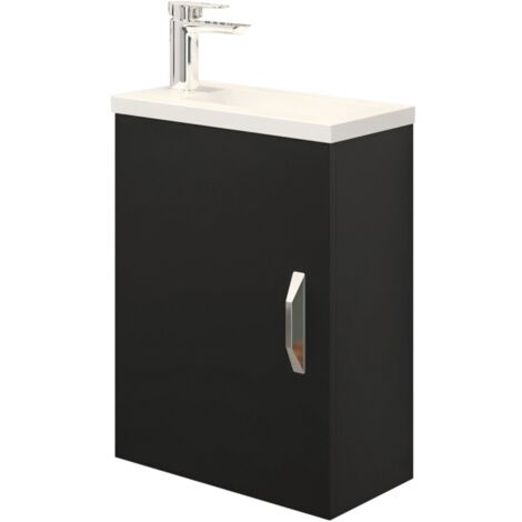 Ensemble meuble lave-mains Ancoflash - Anconetti - Noir mat - 40cm