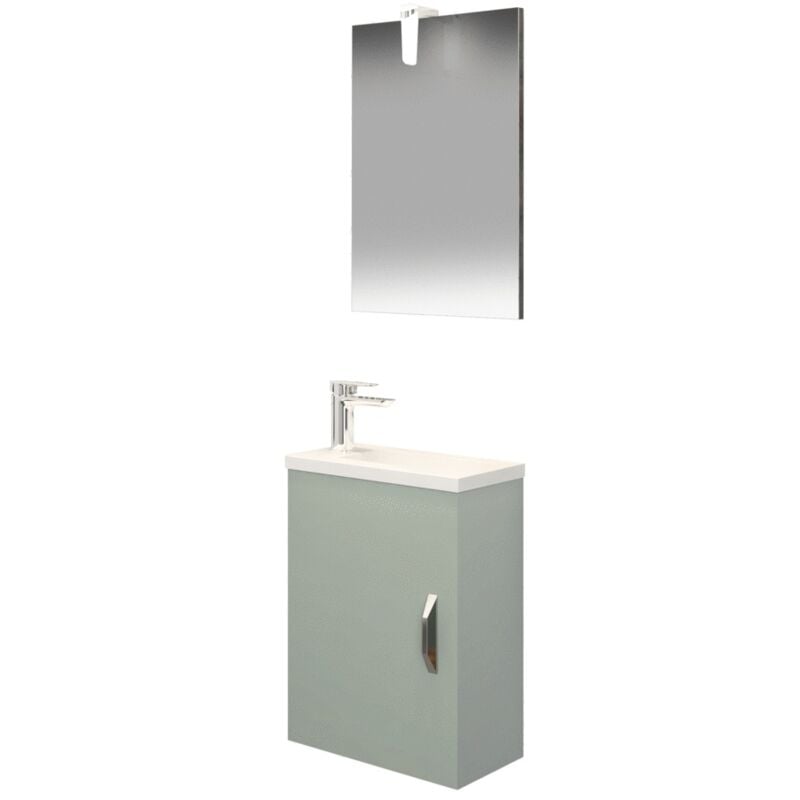 Ensemble meuble lave-mains Ancoflash Anconetti Vert mat - 40cm