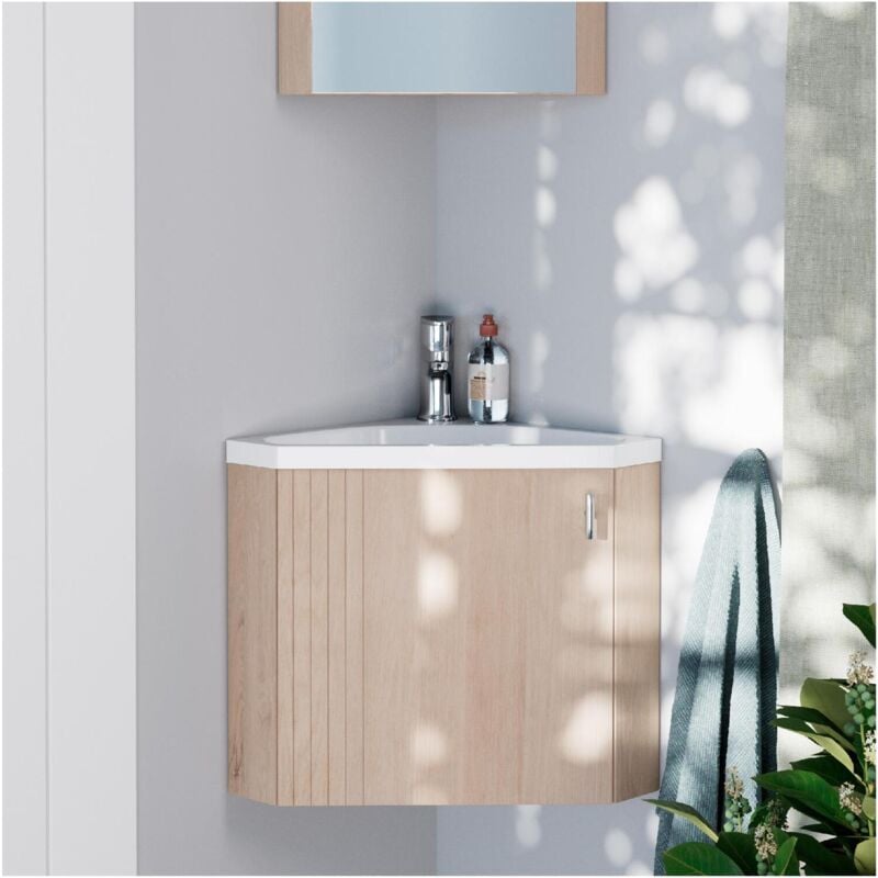 Mob-in - Ensemble meuble lave-mains d'angle koda + Robinet tap