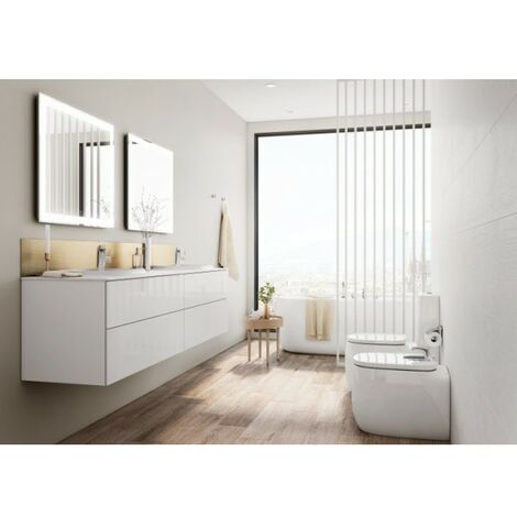 Ensemble meuble salle de bain 160cm Beyond Unik 4 tiroirs et lavabo double - ROCA A851395806