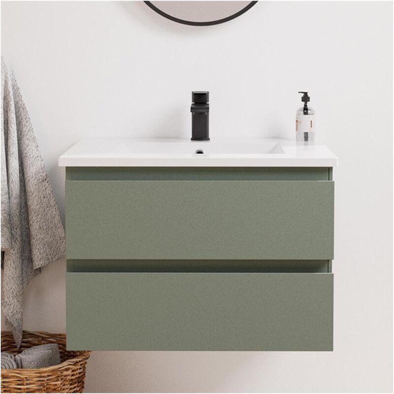 Mob-in - Ensemble meuble simple vasque 60 cm + robinet neto