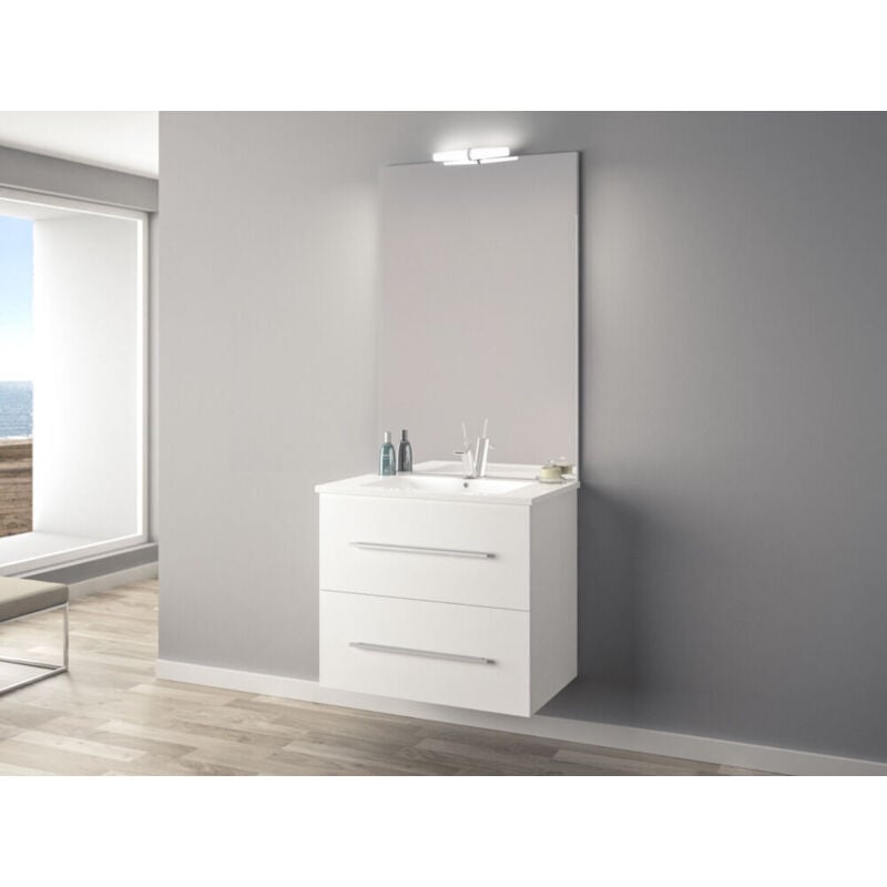 Anconetti - Ensemble meuble Ancoflash 2 tiroirs 60cm Gris anthracite