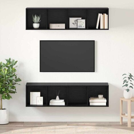 Ensemble meuble TV 2 pcs Chêne noir 37 x 37 x 142,5 cm vidaXL