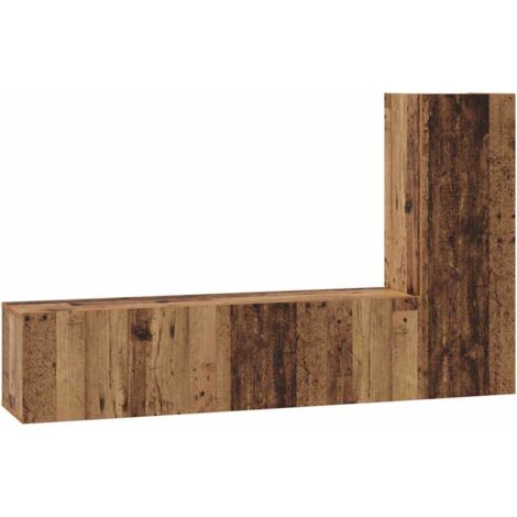 Ensemble meuble TV 3 pcs，Banc TV，Armoire TV Bois ancien 60 x 30 x 30 cm CFW358666