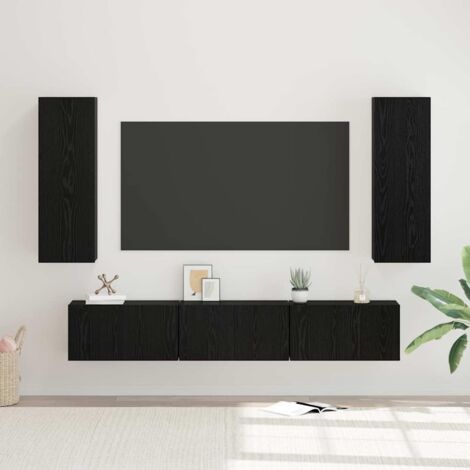 Ensemble meuble TV 5 pcs Chêne noir Bois d'ingénierie vidaXL