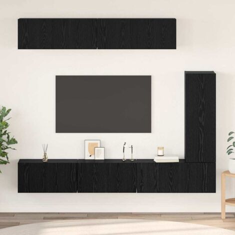 Ensemble meuble TV 6 pcs Chêne noir Bois d'ingénierie vidaXL