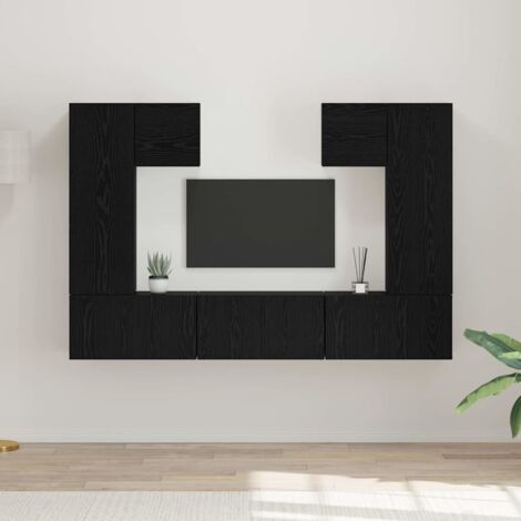 Ensemble meuble TV 7 pcs Chêne noir 180 x 30 x 120 cm vidaXL