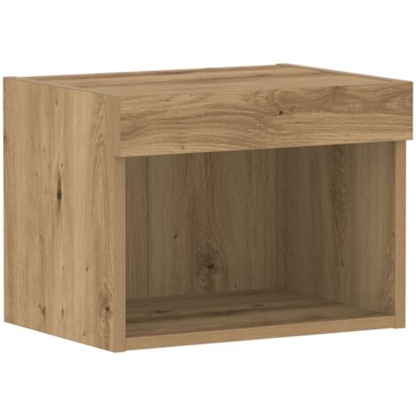 Ensemble meuble TV  Banc TV  Armoire TV avec LED Chêne artisanal 40 x 30 x 30 cm