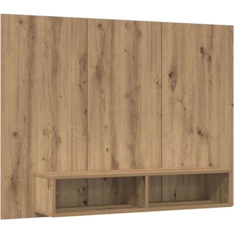 Ensemble meuble TV  Banc TV  Armoire TV Chêne artisanal 120 x 23,5 x 90 cm