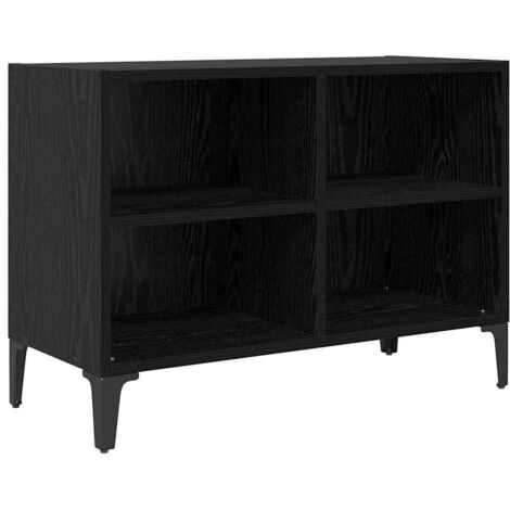 Ensemble meuble TV  Banc TV  Armoire TV Montage mural Noir Bois d’ingénierie