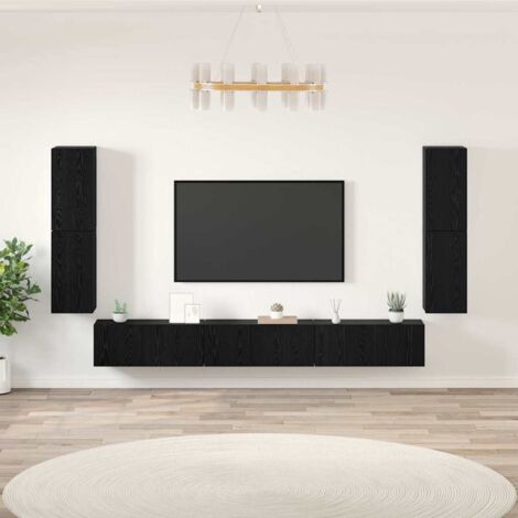 Ensemble meuble TV Chêne noir Bois d'ingénierie vidaXL