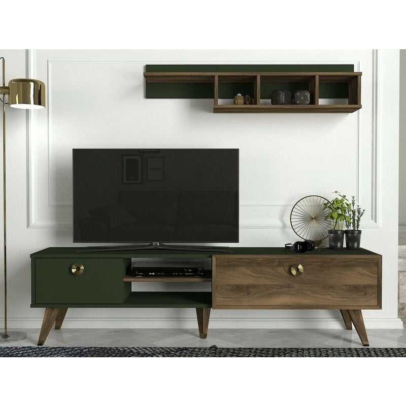 Ensemble meuble tv heron - vert