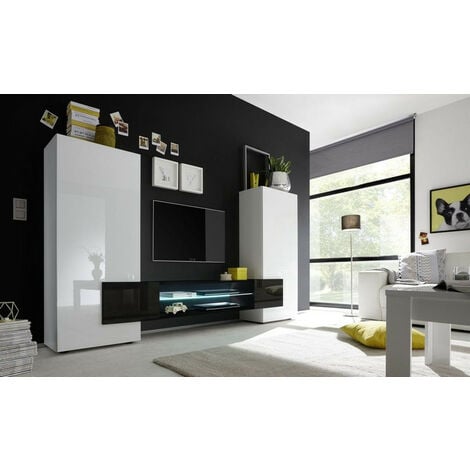 AZURA HOME DESIGN Ensemble meuble TV MARIO 258 cm noir - Noir