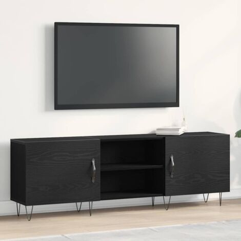 Ensemble meuble TV Montage mural-Banc TV-Meuble Télé Chêne noir 150 x 30 x 50 cm 946287