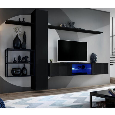 Ensemble Meuble TV "Switch V" 270cm Noir