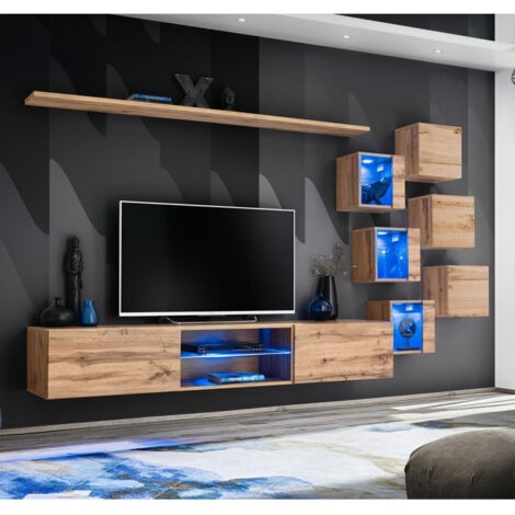 Ensemble Meuble TV "Switch XXI" 260cm Naturel