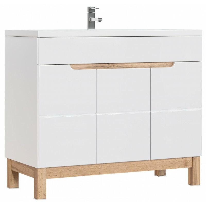 Ensemble meuble vasque 100 cm - Cintra White - Livraison gratuite