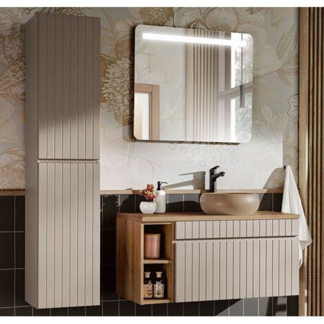 Ensemble meuble vasque + 3 éléments - 100 cm - Emblematic Cashmere - Livraison gratuite