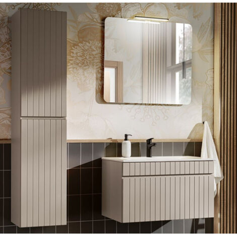 Ensemble meuble vasque + 3 éléments - 80 cm - Emblematic Cashmere - Livraison gratuite