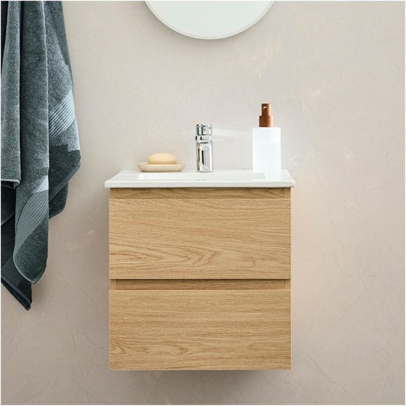Ensemble meuble simple vasque 45 cm + robinet tap