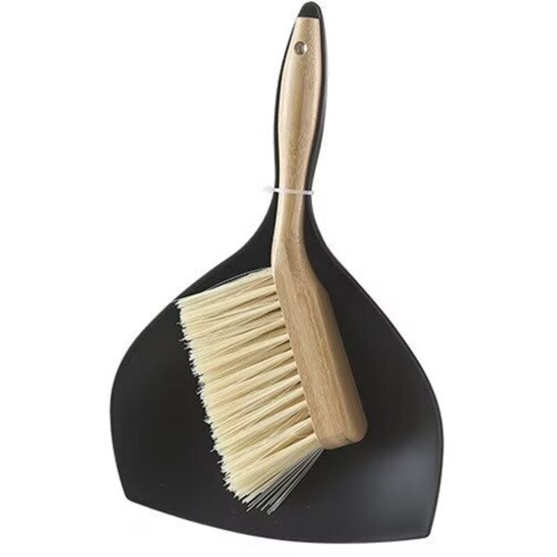 Ensemble Mini Pelle et Balayette, Petite Pelle Balayette , Petit Balai Ramasse Poussière,Noir,19x29.3CM