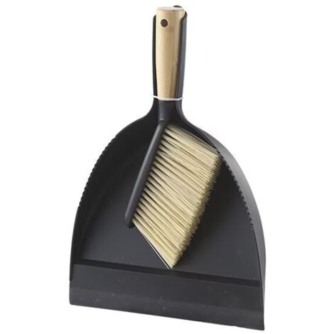 Ensemble Mini Pelle et Balayette, Petite Pelle Balayette , Petit Balai Ramasse Poussière,Noir,21.5x33CM
