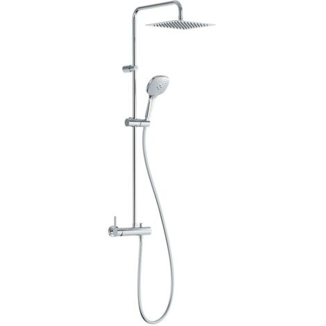 Ensemble mitigeur douche Douche fixe 250x250 mm à rotule Chromé - TRES 08119302
