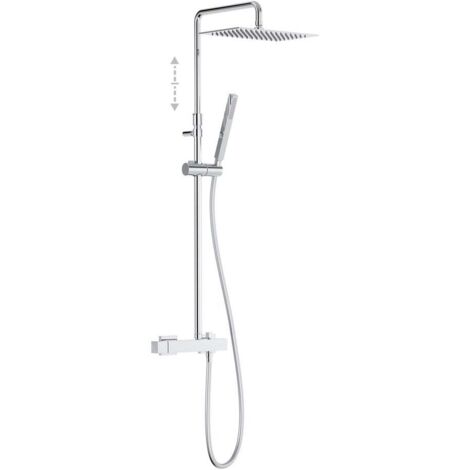 Ensemble mitigeur douche Douche fixe 300x200 mm Chromé - TRES 00719702