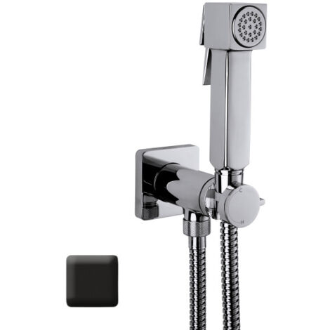 Ensemble mitigeur progressif avec flexible et douchette CUBE-BRASS noir mat - BOSSINI E38003073