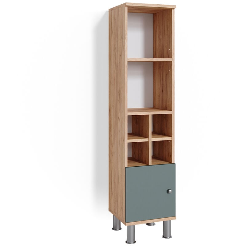 Meuble de rangement de salle de bain Fynn, Vert, 30 x 130.6 cm petite porte Vicco