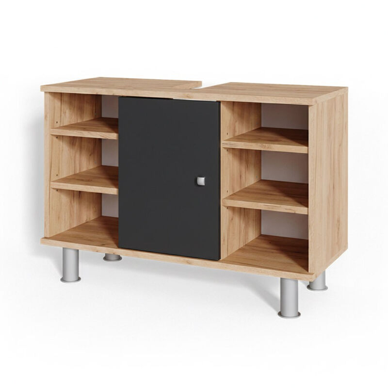 Vicco - Meuble sous vasque simple Fynn, Anthracite, 80 x 54 cm