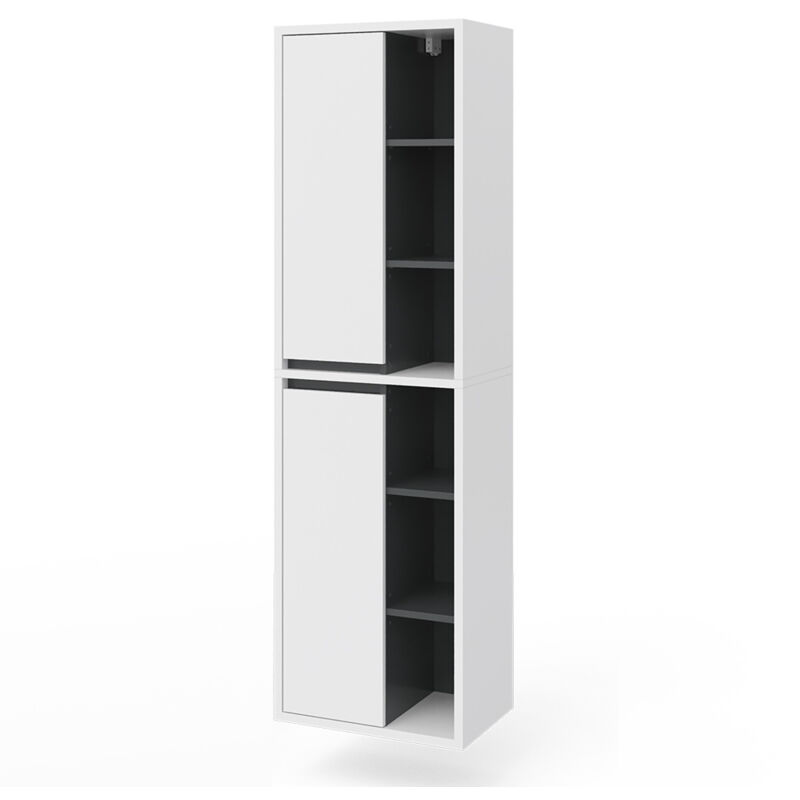 Vicco - Meuble de rangement de salle de bain Viola, Blanc, 50 x 170 cm