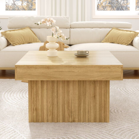 Ensemble moderne de 2 tables gigognes en bois – Tables basses et tables d'appoint rondes au design scandinave, peu encombrantes et polyvalentes, construction robuste en MDF/PB.