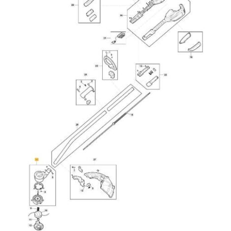 ENSEMBLE MOTEUR ORIGINAL STIGA LT 40 Li - 118811036/0