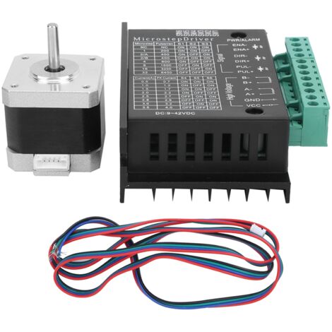 Ensemble Moteur Pas-à-Pas 42 et Pilote TB6600, Module Électronique 0.4N.M, 17HS4401S, 4A pour CNC