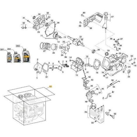 ENSEMBLE MOTEUR SM 70 ES (LC170FDS) ORIGINAL STIGA - 118551356/1