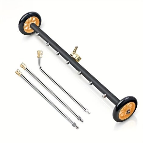 Ensemble Nettoyeur Haute Pression 4000 PSI avec 7 Buses et 3 Tiges d’Extension en Acier Inoxydable – Raccord Rapide 1/4, Nettoyage de Voiture, Garage et Sous-Véhicule