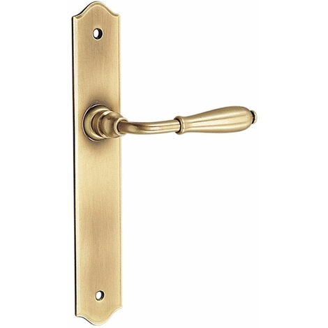 Poignée de porte d'entrée à cylindre – Laiton patiné – Entraxe 195mm – Épaisseur compatible 38 à 48mm – Résistante à la corrosion – Bouvet