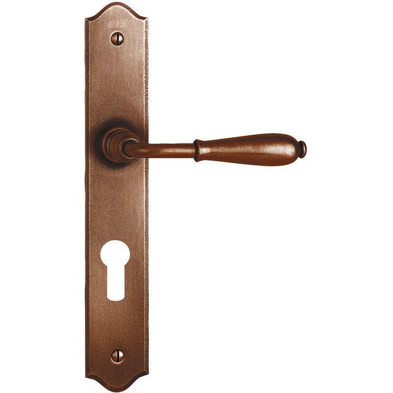 Ensemble double béquille sur plaque nevers fer rouillé clé i Bouvet 023615