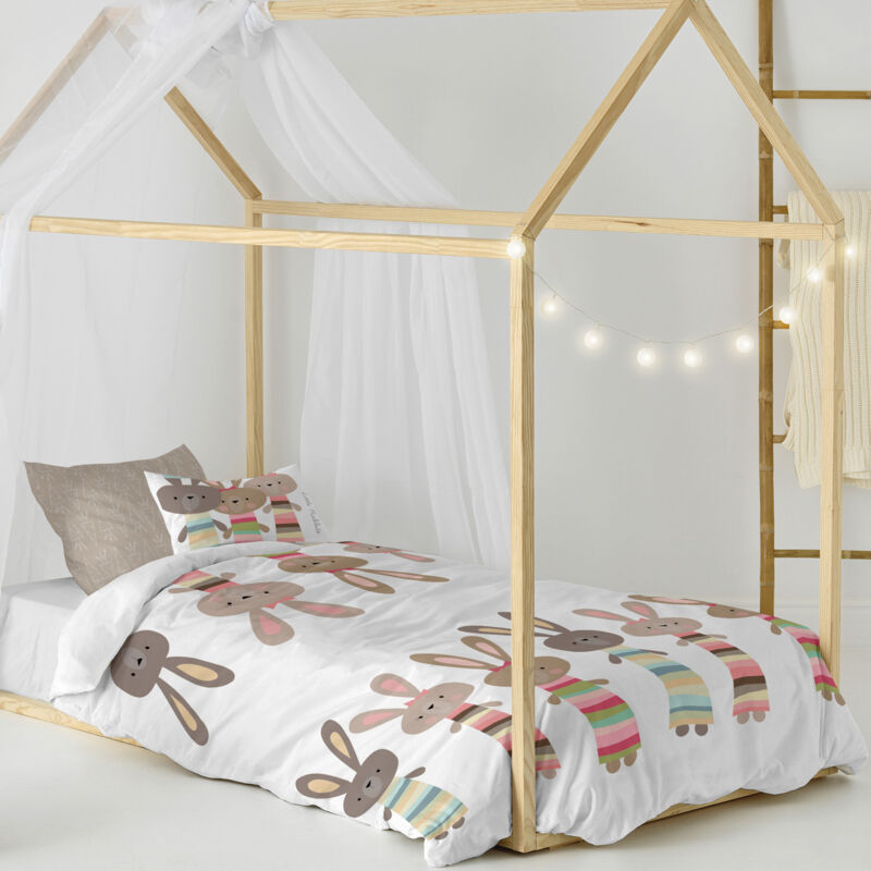 Ensemble nordique famille lapin 2 pièces 140x200 cm (Lit 80)