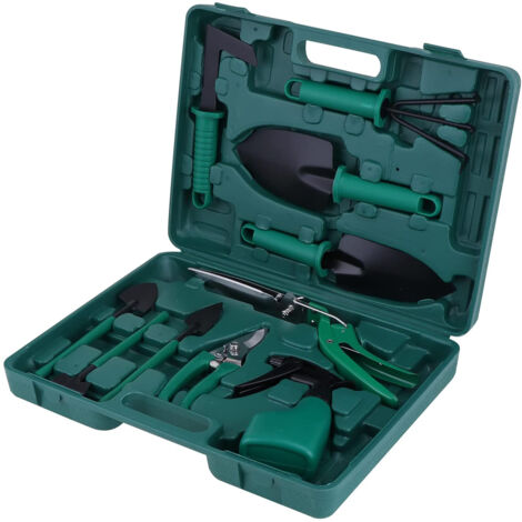 Ensemble outils jardinage – étui de transport et gants inclus, kit complet pour plantes et potager