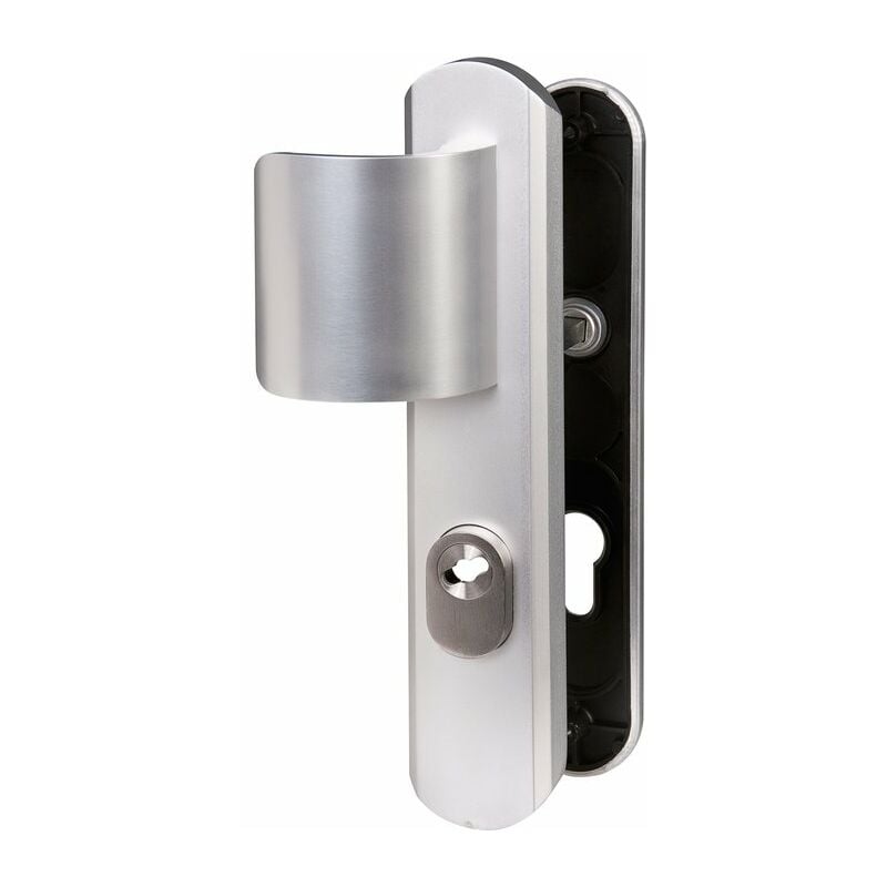 Vachette - Poignée de porte palière blindée - Secumax One Gris argent - Clé i - 195 mm