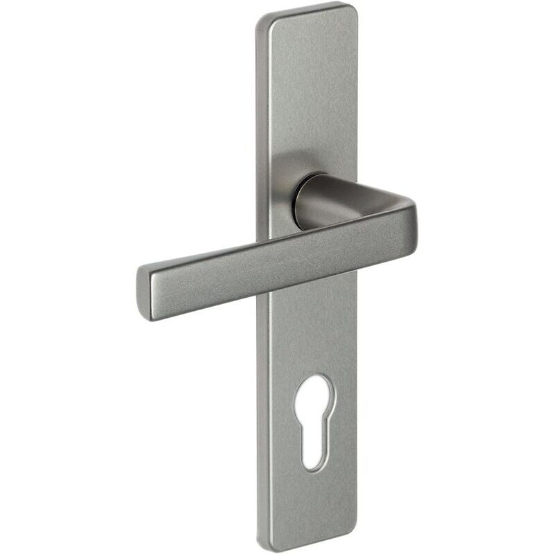 Vachette - Ensemble palière sur petites plaques entraxe 165 mm finition argent Clé i Kaza