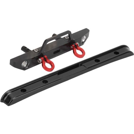 Ensemble pare-chocs aluminium avant/arrière pour Axial SCX24 90081, pièces tuning et upgrades pour voiture RC 1/24, couleur noire.
